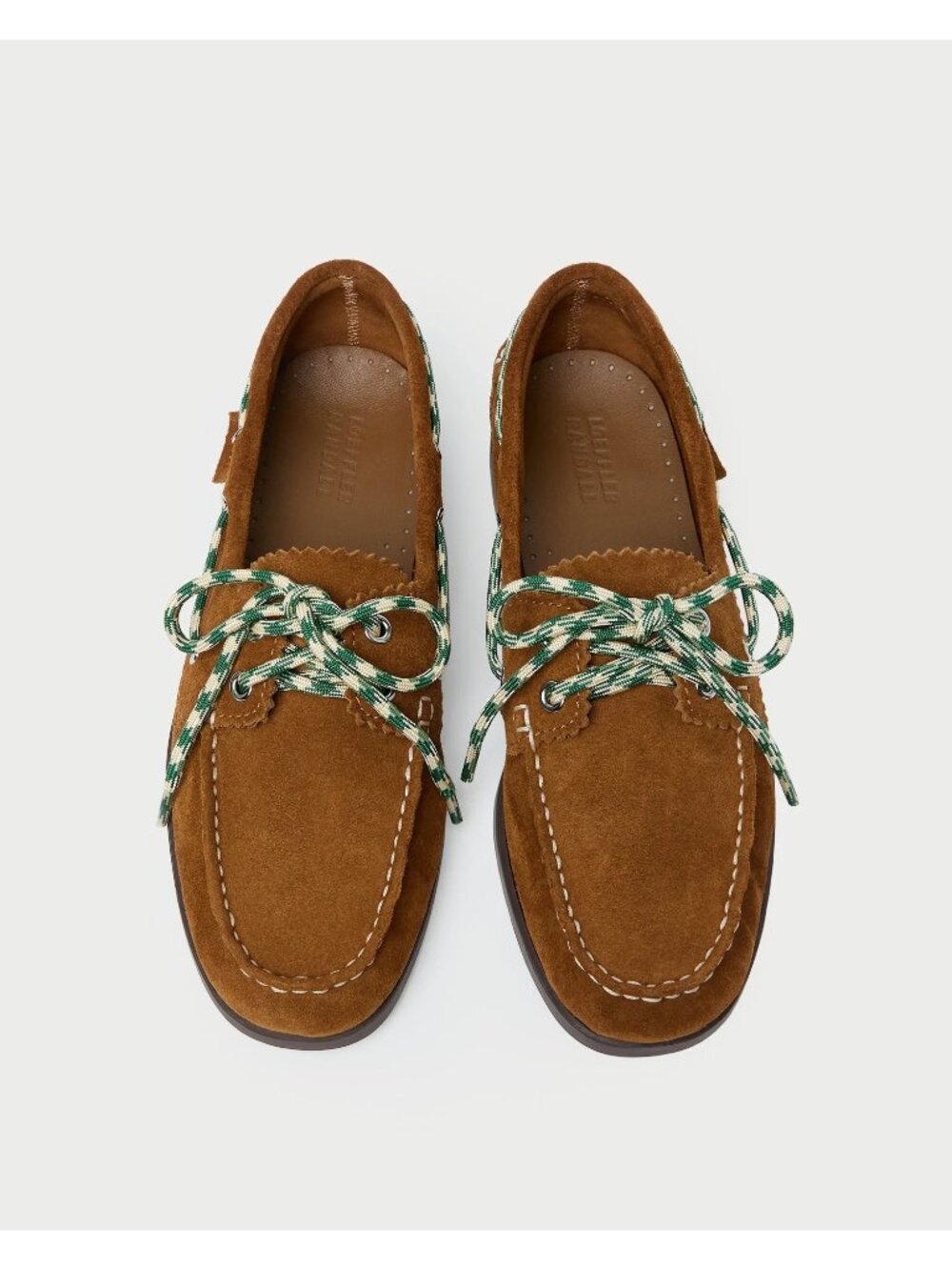 LOEFFLER RANDALL Franco Cacao brown Suede Boat Shoes flats loafers size 7